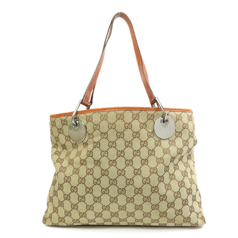 Gucci brown beige Eclipse featuring GG Canvas canvas and Tote leather Tan Black